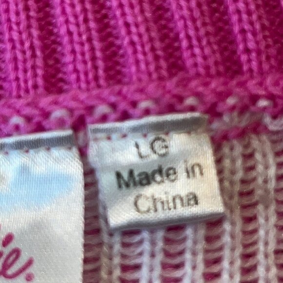 Classic BARBIE Mattel 2023 Pink Fall Winter Christmas Holiday Sweater -NWOT - L - Picture 8 of 11